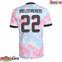 Camiseta Bélgica Alexis Saelemaekers #22 Visitante Equipación Mundial 2026 manga corta